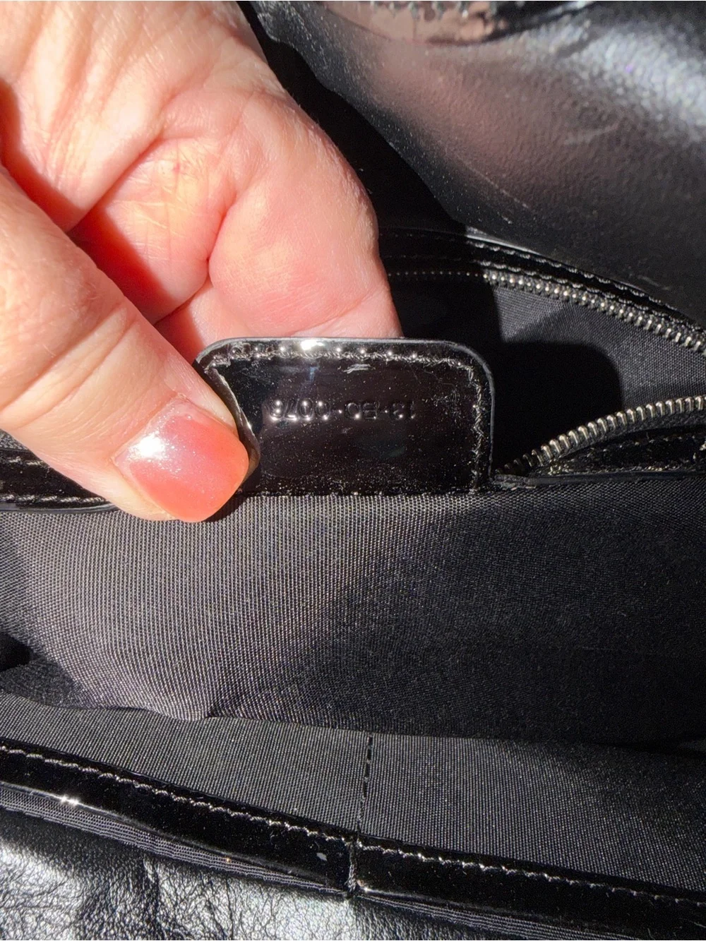 2008 Dior Black Croc-Embossed Patent Leather Satchel 61 Tote